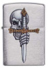 Зажигалка ZIPPO Woodchuck Cherry Tiger Design с покрытием Brushed Chrome, латунь/сталь, серебристая,