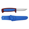 Нож Morakniv Basic 511 лимитированный 2025 углеродистая сталь, пласт. ручка (красная) синяя вставка