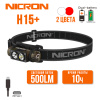 Светодиодный налобный двухлучевой фонарик NICRON H15+