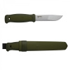 Нож Morakniv Kansbol, нержавеющая сталь, прорезиненная ручка, цвет зеленый+ножны, 12634