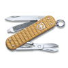 Нож-брелок Victorinox Classic Precious Alox, Brass Gold с алюминиевыми накладками, 5 функций, 58мм
