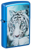 Зажигалка ZIPPO White Tiger с покрытием High Polish Blue, латунь/сталь, синяя, глянцевая, 38x13x57 м