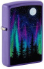 Зажигалка ZIPPO Night In The Forest с покрытием Purple Matte, латунь/сталь, фиолетовая, матовая, 38x