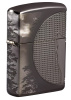 Зажигалка ZIPPO Armor™ Wolf Design с покрытием High Polish Black Ice®, латунь/сталь, чёрная, 38x13x5