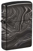 Зажигалка ZIPPO Marble Pattern Design с покрытием High Polish Black, латунь/сталь, чёрная, 38x13x57 