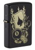 Зажигалка ZIPPO Gambling Design с покрытием Black Matte, латунь/сталь, чёрная, матовая, 38x13x57 мм
